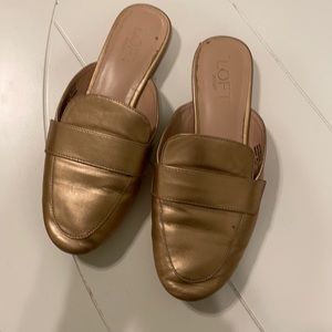Rose gold loafers